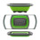 Collapsible kitchen sieve with extendable handle, silicone pasta drainer VHV 1