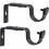Adjustable curtain rod holder, 20-28 mm, black, 2 pieces, VHV 1