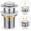 Universal sink plug, eccentric plug without overflow, automatic drain plug with drain plug without pull rod, VHV valve 3