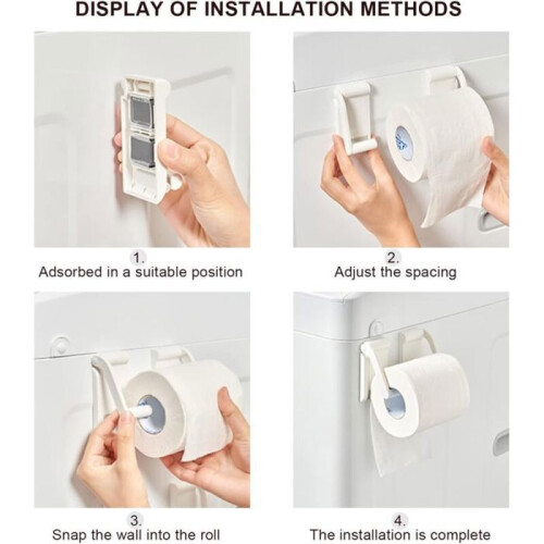 Magnetic kitchen roll holder without perforation, adjustable distance, 180 rotating suspension arm, VHV 1