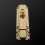 Pack of 2 heavy duty solid brass security bars, sliding cylinder, 25 inch, gold, VHV 4