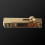 Pack of 2 heavy duty solid brass security bars, sliding cylinder, 25 inch, gold, VHV 3