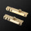 Pack of 2 heavy duty solid brass security bars, sliding cylinder, 25 inch, gold, VHV 1
