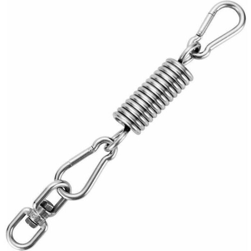 Stainless steel ceiling hook, load capacity 250 kg, with carabiners for THV hammock