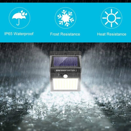 Outdoor solar lights with motion sensor, 100 LED, 1000 lumens, waterproof, 4-pack, VHV 1