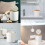 Table waste bin with lid, mini plastic waste bin for kitchen, bedroom and office, 142 x 15 cm, white VHV 2
