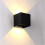LED wall lamps, indoor/outdoor lighting, adjustable beam angle, 6W warm light, black 1