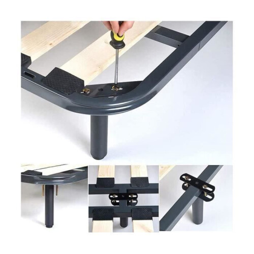 Bed legs - VHV - 4 adjustable legs - Central support - Color black - Heavy 2
