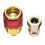 SODIAL R134A Side Extension Adapter - Air Conditioning Accessory - 180 - Red and Blue - Brass 3