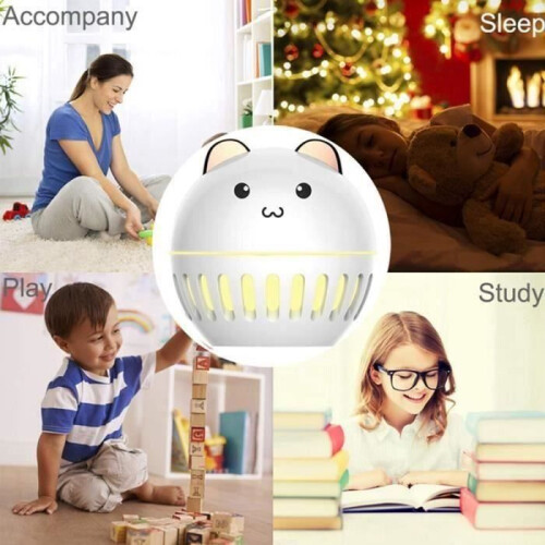Cute hamster-shaped USB aroma diffuser, mini cool mist humidifier with colorful night light 1