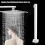 Extendable shower arm, 40.6 cm, for shower column, for hotel and home bathrooms 4