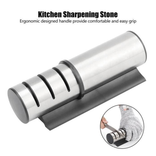 Knife Sharpener - VHV - Non-slip - Stainless Steel - Ergonomic - 3 Sharpening Levels 2