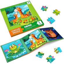 Magnetic puzzle for children – Montessori – 3 difficulty levels – Animals