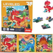 Magnetic puzzle for children – Dinosaur A – Montessori educational toy – 3 difficulty levels