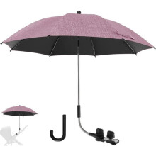 Universal umbrella for prams and buggies, UV protection 50+, diameter 85 cm, with umbrella handle - red