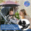 Universal umbrella for prams and buggies, UV protection 50+, diameter 85 cm, with umbrella handle - red 3