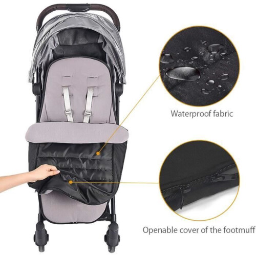 Universal footmuff for strollers, waterproof, windproof and warm lining, baby sleeping bag, for strollers, buggies 2