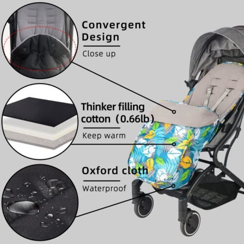 Universal stroller footmuff waterproof windproof warm insert baby sleeping bag stroller buggy sheet 1