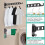 Wall coat rack with swivel arm, 8 sturdy holes, 180 rotatable drying rack, foldable and wall mounted (2-pack, black) 3