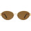 Sunglasses - Trendy - Oval - UV400 - Metal - Brown 2