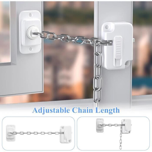 Child window security - 2 pieces - Adjustable - Strong adhesive - White 2