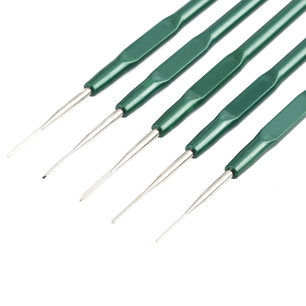 5Pcs (1 Set) Automotive Wiring Harness Terminal Socket Plug Pin Removal Dismount Tool Kit 7621324339923