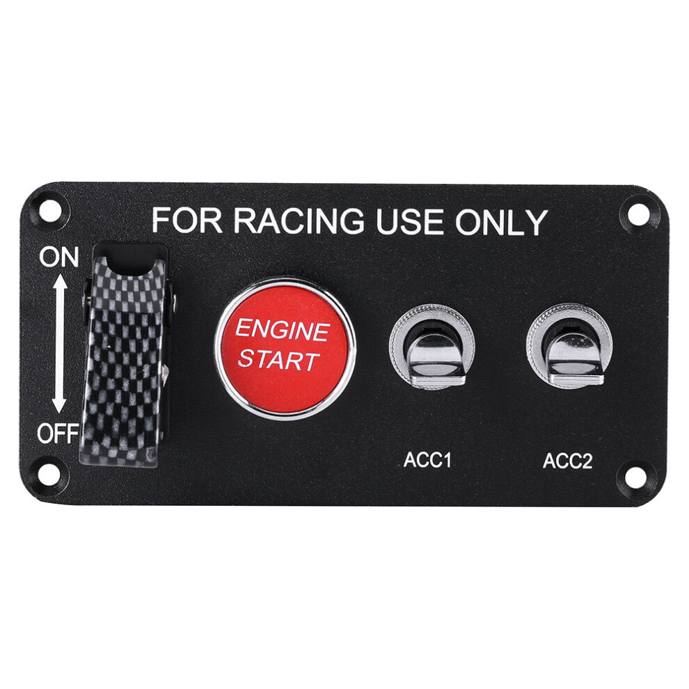 12V 4 Group Toggle Ignition Switch Panel Engine Start Push Button For Racing Car 4261324340357