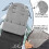 Universal footmuff for strollers - 45 x 86 cm - Windproof, removable, suitable for babies - Gray 3