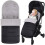 Universal footmuff for strollers - 45 x 86 cm - Windproof, removable, suitable for babies - Gray 1