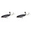 Joint fish lures with ultra-sharp treble hooks, lifelike lures with tail, black, 2 pieces 1