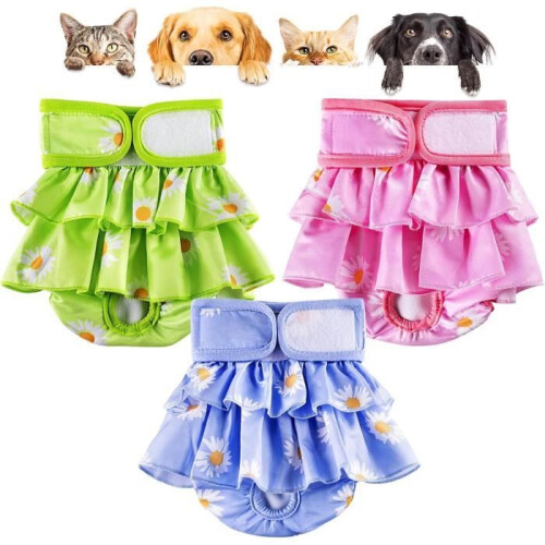3-pack washable and reusable dog diapers - LECOO - size XS
