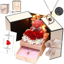 Eternal Rose Bear Jewelry Box – Rose Gold – White – Adults – Women