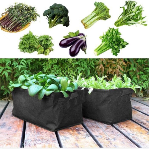 Rectangular plant bag - Brand - Model - Black - Non-woven fabric - 50x30x20cm 2
