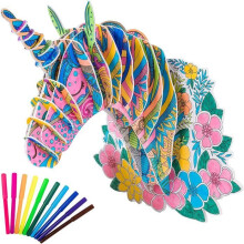 3D painting puzzle, creative hobby, gift for adults and children, ideal for birthdays – Unicorn