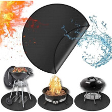LECOO Fire-Retardant Floor Mat – 91 cm – Heat-Resistant – Waterproof – Black