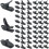 50 pieces black pegs, windproof plastic pegs for outdoor camping 1