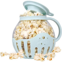 Popcorn maker - LECOO - glass model - 2.5 liters - silicone lid - BPA-free