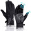 Black winter cycling gloves for MTB, unisex, touchscreen, windproof, waterproof and cold-resistant 1