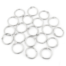 20PCS Metal Hinged Ring Book Binder Split Key Rings Album Scrapbook Loose Leaf Clip (25mm)