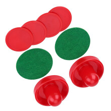 Plastic Lightweight Goalies Ice Hockey Pushers Pucks Set Replacement for Tables Game (M)
