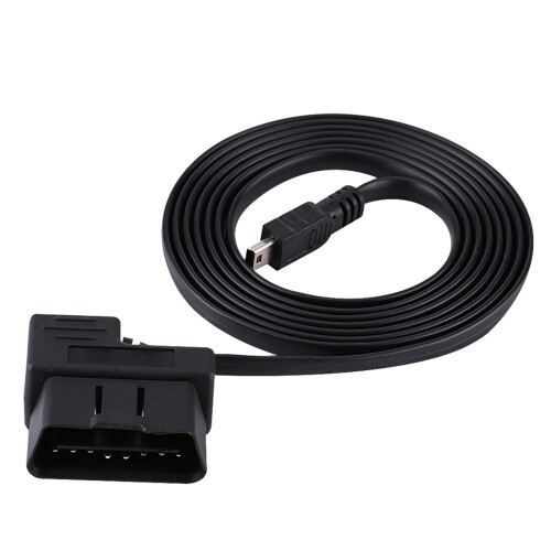 180cm Car OBDII OBD2 EOBD 16pin Diagnostic Extension Adapter to Mini USB Cable 1