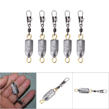 5pcs/bag Durable for Bullet Shaped Fishing Sinkers Fishing Accessories Tackle (8g)