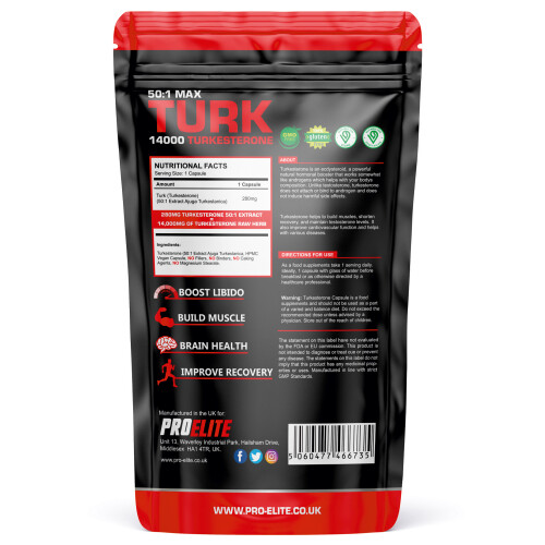 (60 Capsules) Turkesterone 14000mg Testosterone Libido Recovery 2