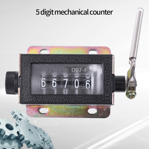 D67‑F 5 Digit Mechanical Resettable Manual Hand Pull Stroke Tally Counter