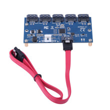 SATA 1 bis 5 Port Multiplier Adapterkarte mit Stromversorgung & Kabeln