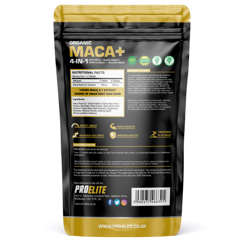 (180 Tablets) Maca Root Extract 500mg Vegan Tablets Mood Health 2