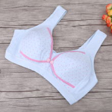 Cotton Nursing Breast Feeding Bras Prevent Sagging Pregnant Women Underwear(Pink Heart L)