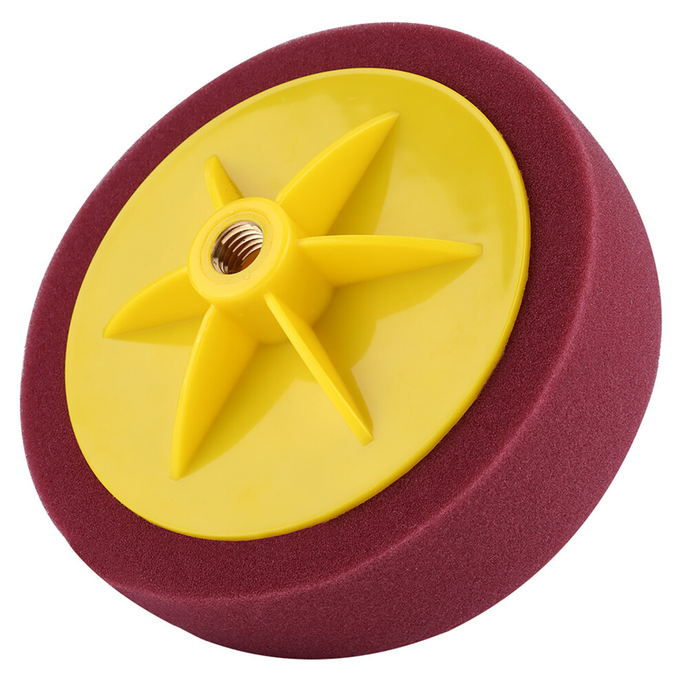 6Inch/15Cm Sponge Wheel Polishing Waxing Pad Kit Tool For Car Polisher Wine Red 7601324349474