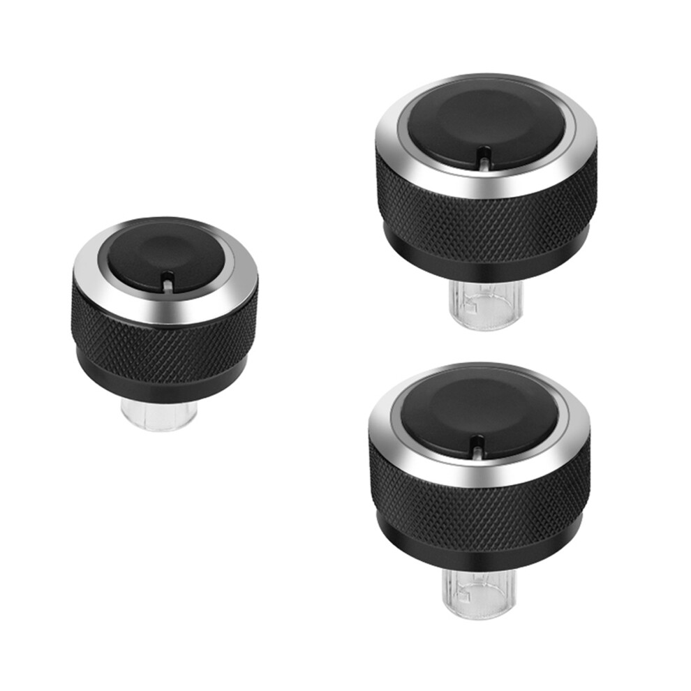 3Pcs Aluminum Car Air Condition Control Panel Switch Knob For Golf 5 Mk5 2005-2009 4911324349279