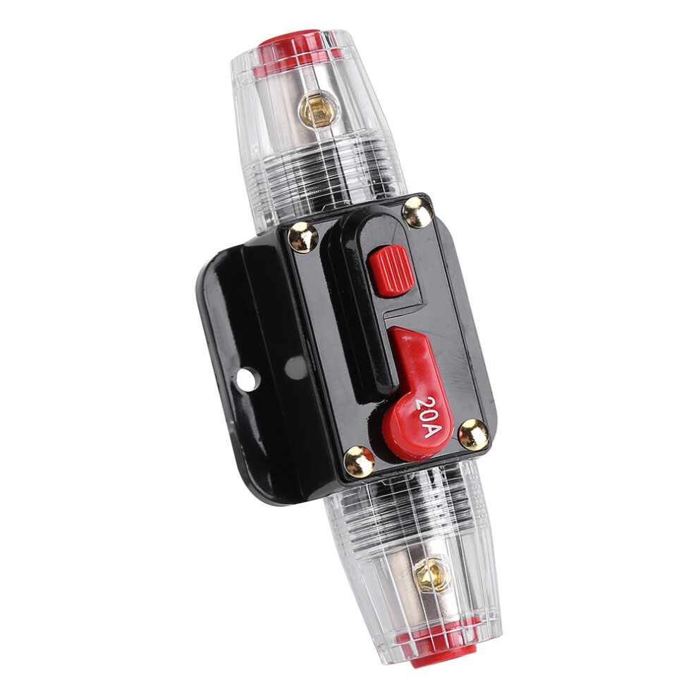 Dc12v-24V Car Circuit Breaker Reset Inline Fuse Inverter Audio/Video System Protection (20A) 8791324349990